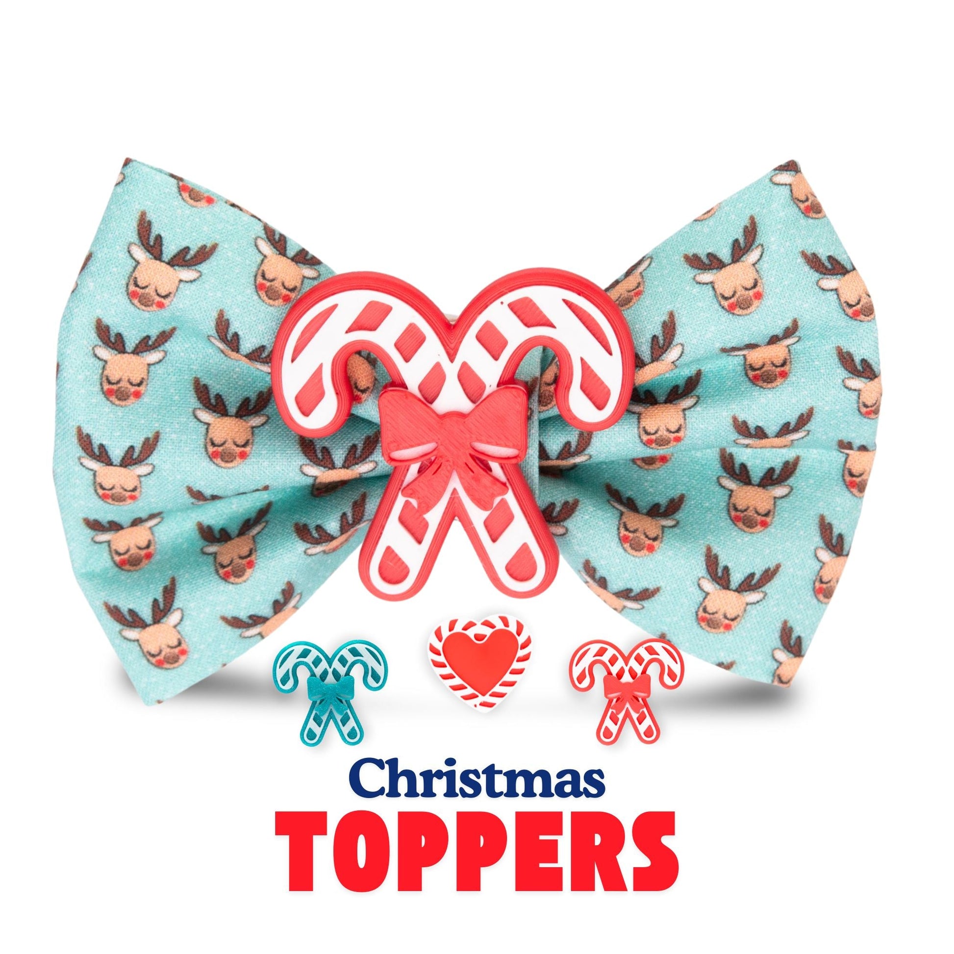 Bowtie Teal Reindeer Bowtie by Life for Pawz – Handmade for pets