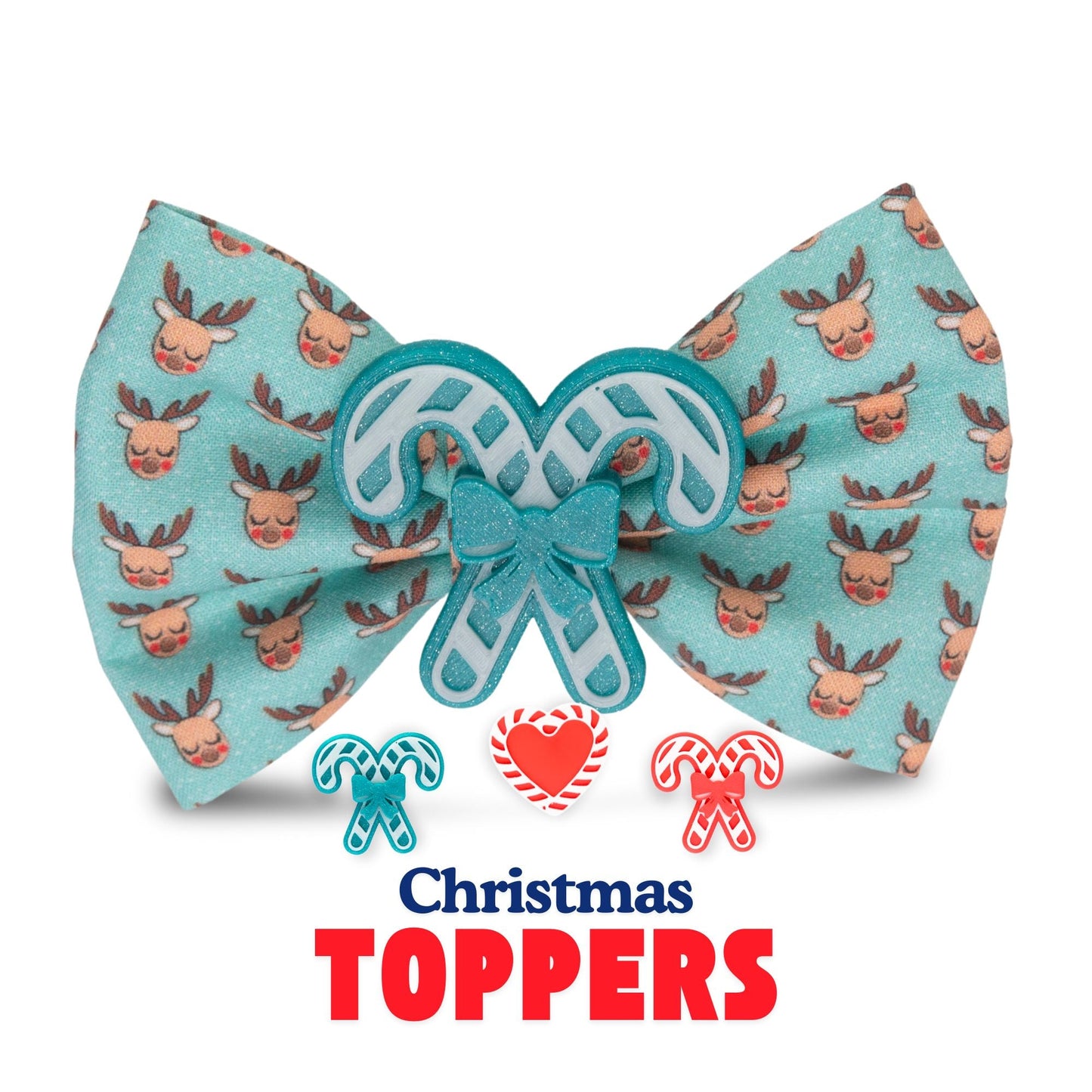Bowtie Teal Reindeer Bowtie by Life for Pawz – Handmade for pets