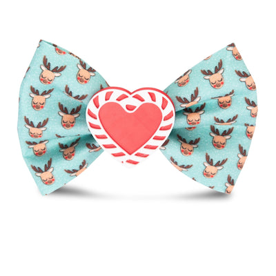 Bowtie Teal Reindeer Bowtie by Life for Pawz – Handmade for pets