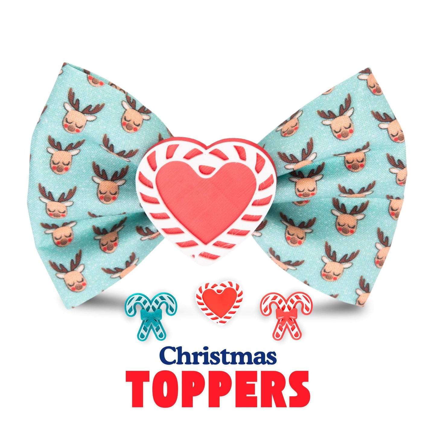 Bowtie Teal Reindeer Bowtie by Life for Pawz – Handmade for pets