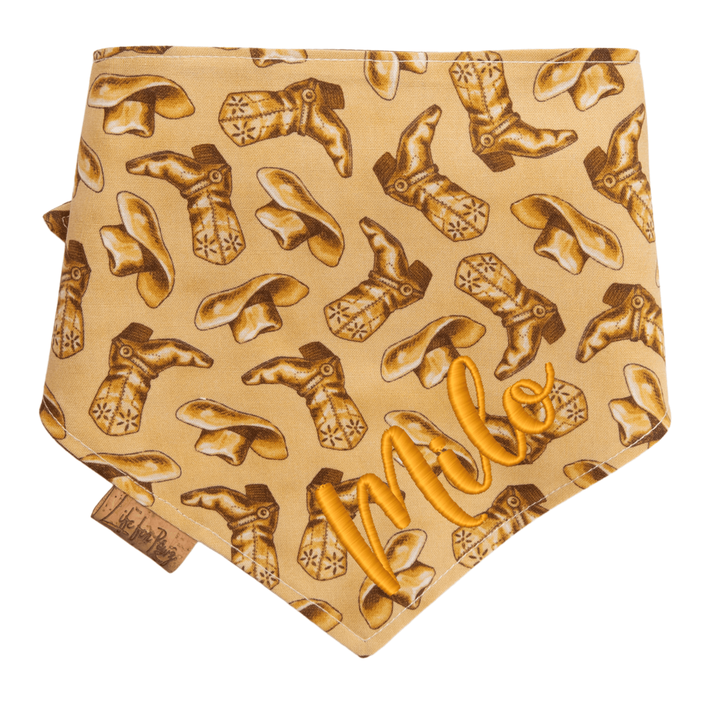 Dog bandana Easy Tie Cowboy Dog Bandana - Life for Pawz - Bone Clasp