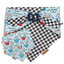 Dog bandana Feeling Crabby & Gingham Reversible Dog Bandana with Bone Clasp - Life for Pawz - Bone Clasp