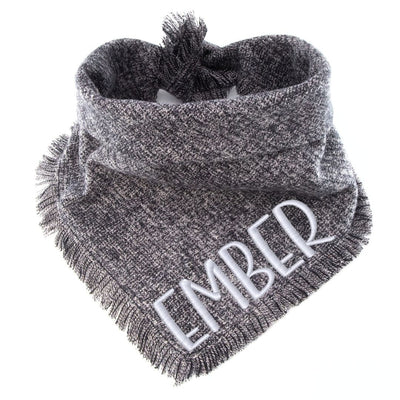 Flannel Bandanas Charcoal Gray by Life for Pawz – Handmade for pets