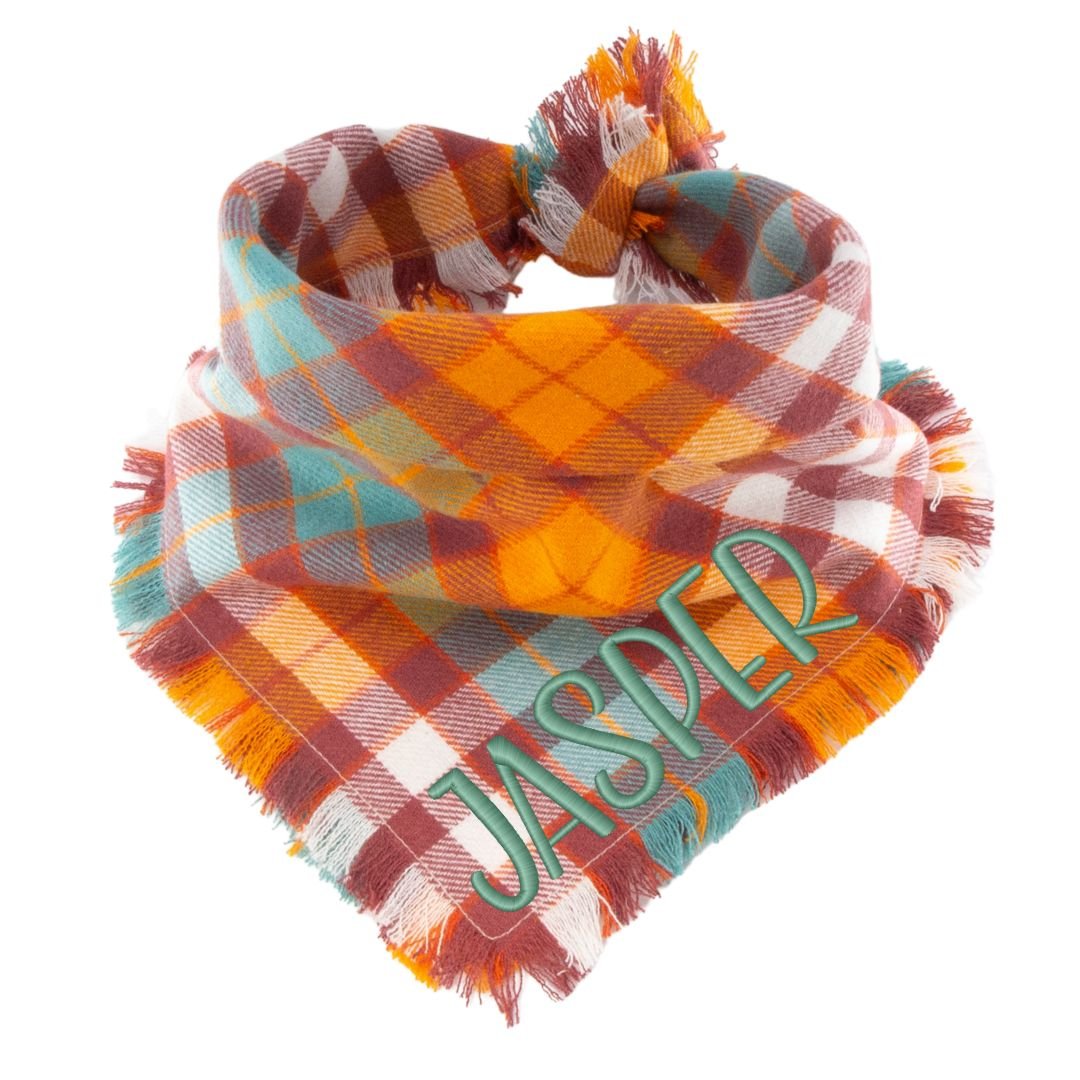 Flannel Bandanas Fall Plaid by Life for Pawz – Handmade for pets