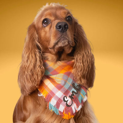 Flannel Bandanas Fall Plaid by Life for Pawz – Handmade for pets