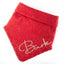 Flannel Bandanas Red & Gold Sparkle by Life for Pawz – Handmade for pets