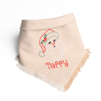 Flannel Bandanas Santa Flannel Dog Bandana by Life for Pawz – Handmade for pets