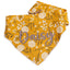 Dog bandana Golden Floral Embroidered Scrunchie Dog Bandana - Life for Pawz - 