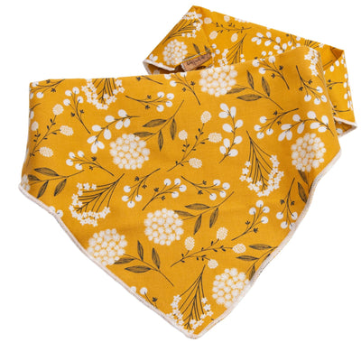 Dog bandana Golden Floral Embroidered Scrunchie Dog Bandana - Life for Pawz - 