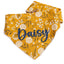 Dog bandana Golden Floral Embroidered Scrunchie Dog Bandana - Life for Pawz - 