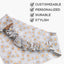 Dog bandana Gray Daisy Embroidered Scrunchie Dog Bandana - Life for Pawz - 