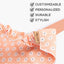 Dog bandana Peach Floral Embroidered Scrunchie Dog Bandana - Life for Pawz - 
