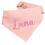 Dog bandana Pink Polka Dot Embroidered Scrunchie Dog Bandana - Life for Pawz - 