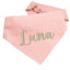 Dog bandana Pink Polka Dot Embroidered Scrunchie Dog Bandana - Life for Pawz - 
