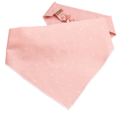 Dog bandana Pink Polka Dot Embroidered Scrunchie Dog Bandana - Life for Pawz - 