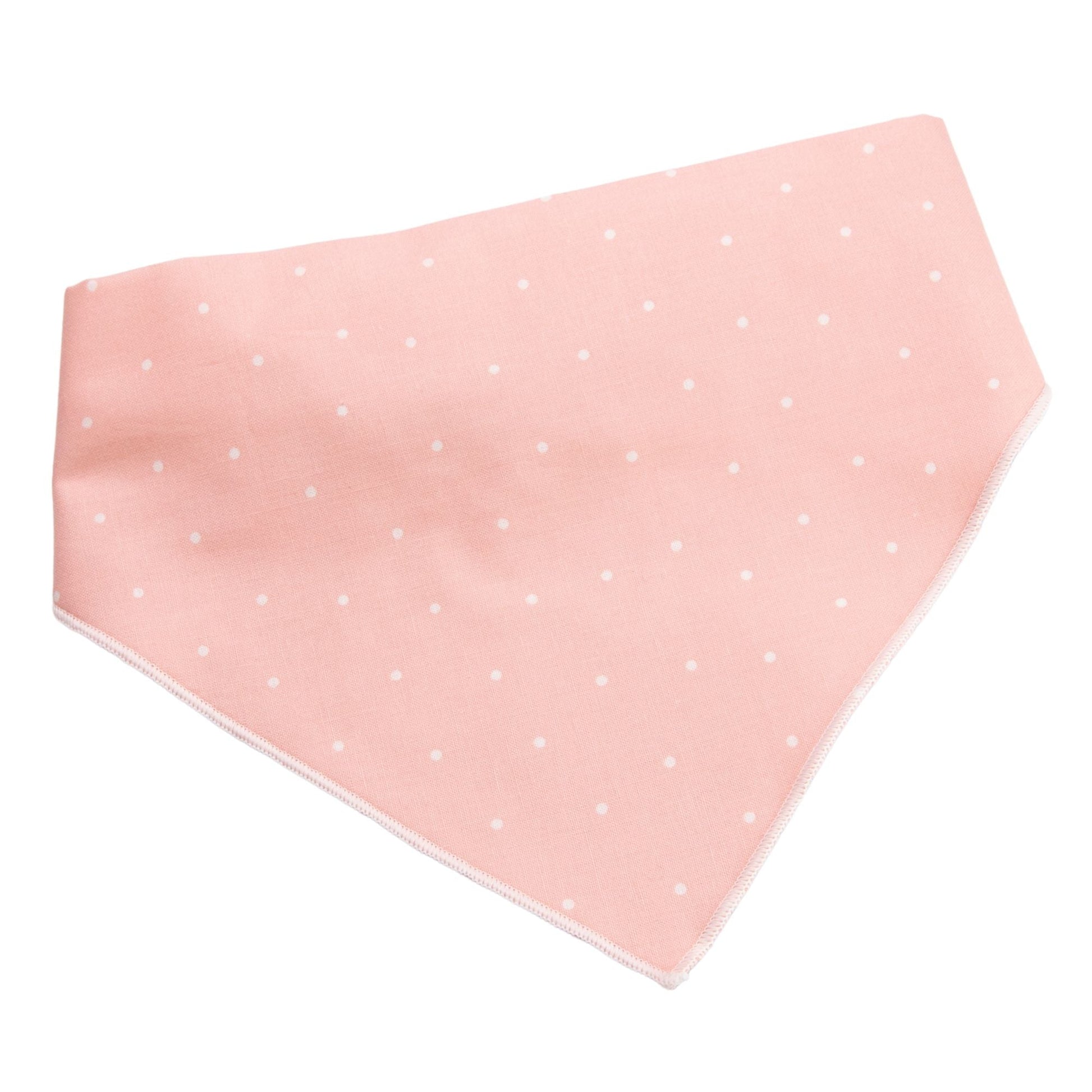 Dog bandana Pink Polka Dot Embroidered Scrunchie Dog Bandana - Life for Pawz - 