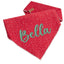 Dog bandana Red Polka Dot Embroidered Scrunchie Dog Bandana - Life for Pawz - 