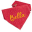 Dog bandana Red Polka Dot Embroidered Scrunchie Dog Bandana - Life for Pawz - 