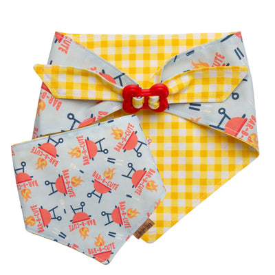 Dog bandana Reversible BAR - B - CUTE Dog Bandana - Life for Pawz - Bone Clasp
