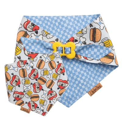Dog bandana Reversible BBQ Dad Dog Bandana - Life for Pawz - Bone Clasp