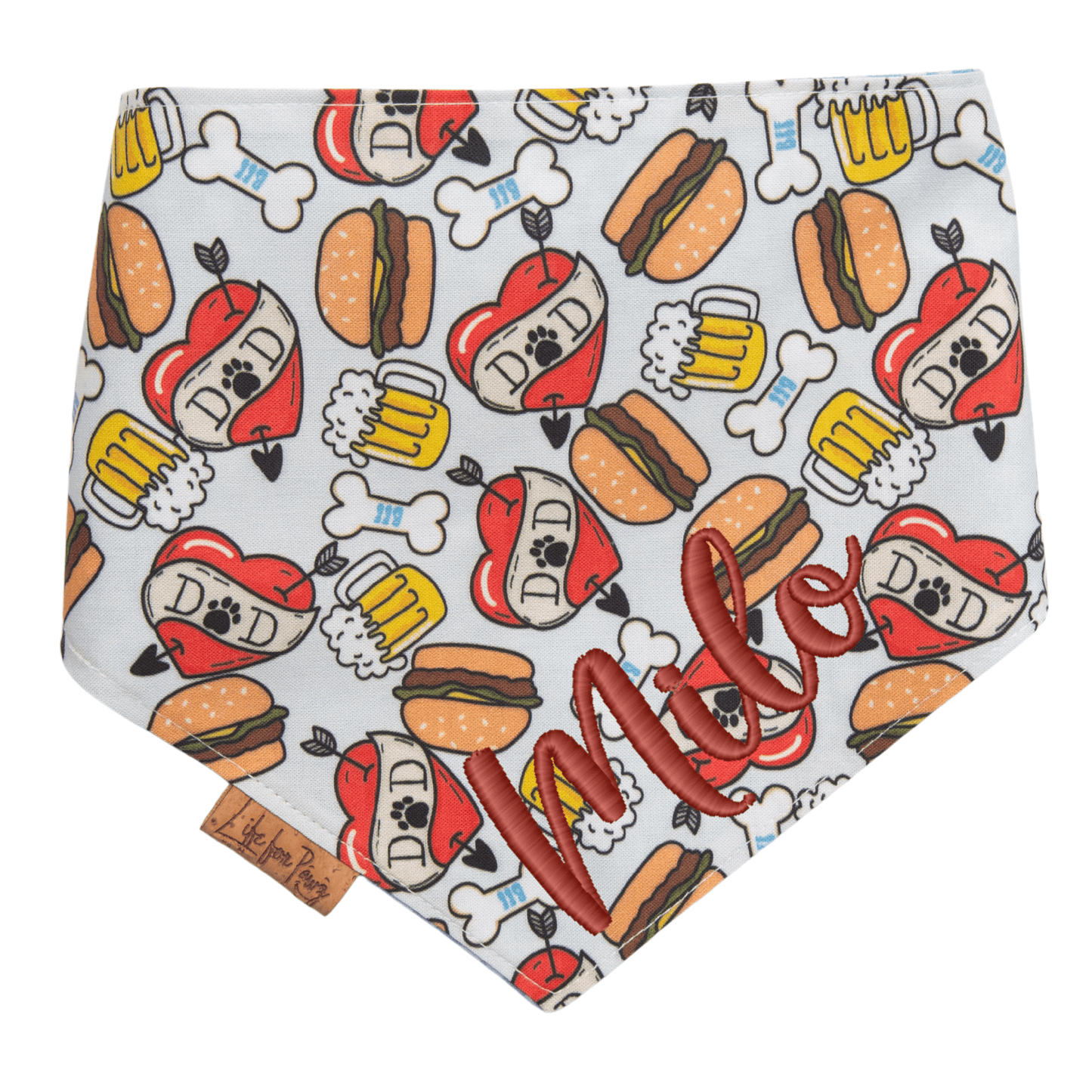 Dog bandana Reversible BBQ Dad Dog Bandana - Life for Pawz - Bone Clasp
