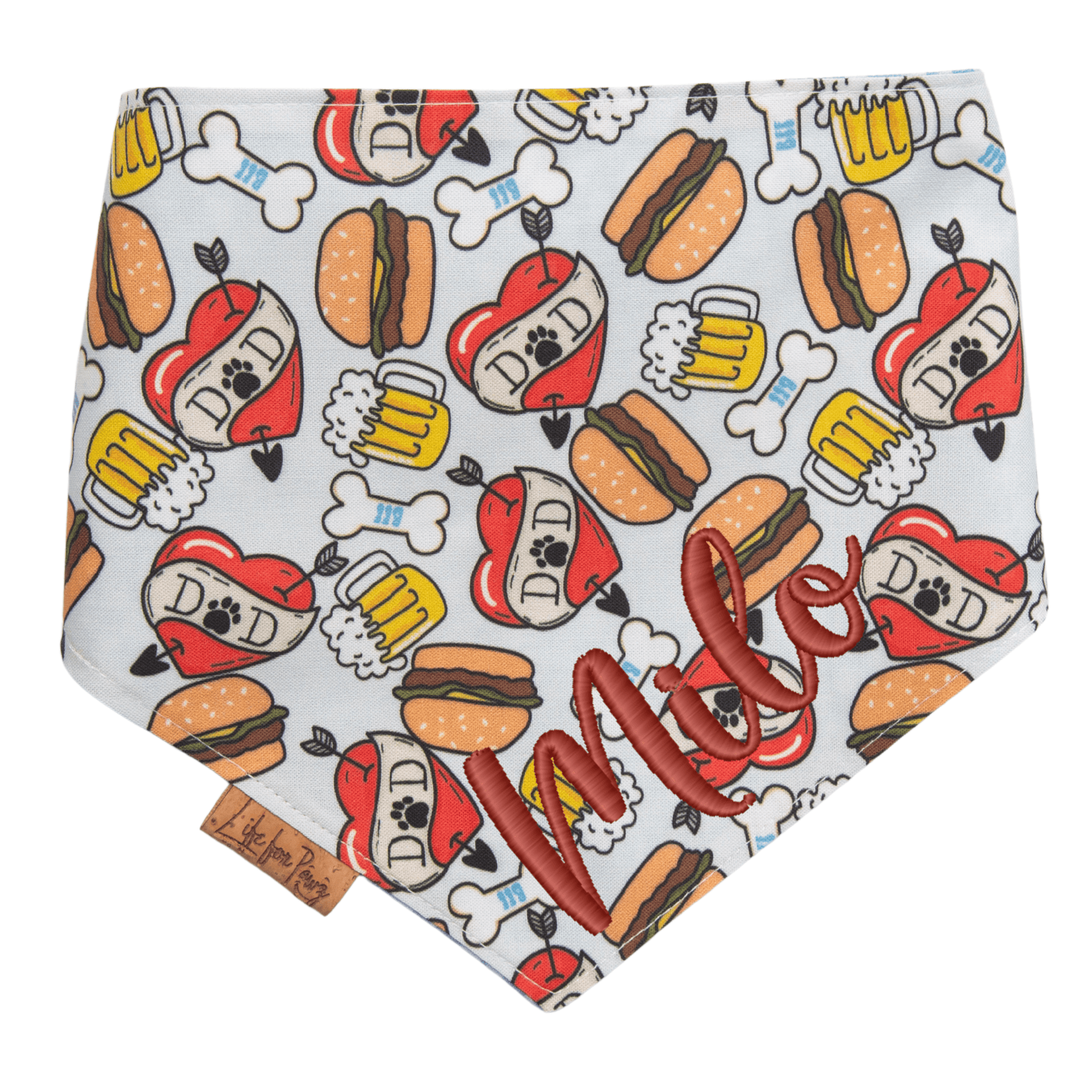 Dog bandana Reversible BBQ Dad Dog Bandana - Life for Pawz - Bone Clasp