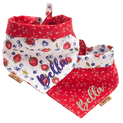 Dog bandana Reversible Berry Bloom Dog Bandana - Life for Pawz - Reversible Dog Bandana