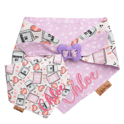 Dog bandana Reversible Book Lover Dog Bandana - Life for Pawz - Bone Clasp