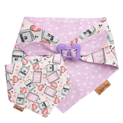 Dog bandana Reversible Book Lover Dog Bandana - Life for Pawz - Bone Clasp