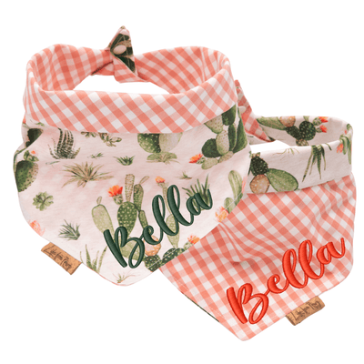 Dog bandana Reversible Cactus Dog Bandana with Tie & Snap - Life for Pawz - Reversible Dog Bandana