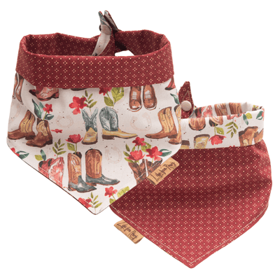 Dog bandana Reversible Cowboy Boots Dog Bandana - Life for Pawz - Reversible Dog Bandana
