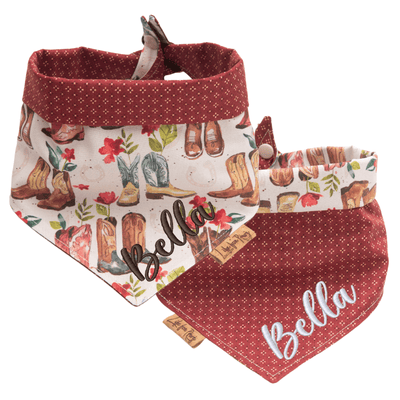 Dog bandana Reversible Cowboy Boots Dog Bandana - Life for Pawz - Reversible Dog Bandana
