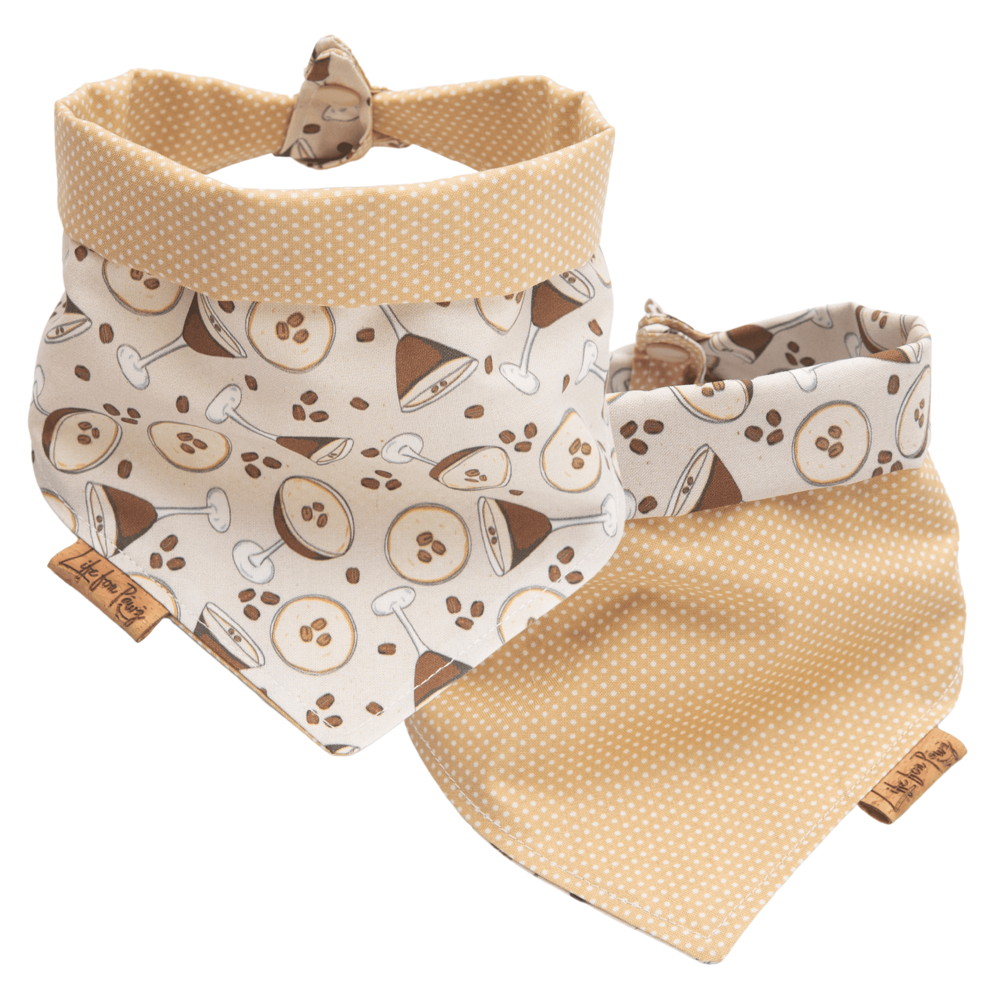 Dog bandana Reversible Espresso Martini Dog Bandana - Life for Pawz - Reversible Dog Bandana