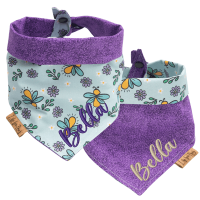Dog bandana Reversible Honeybee Floral Dog Bandana - Life for Pawz - Reversible Dog Bandana