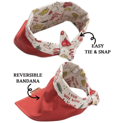 Dog bandana Reversible I Pair Well With Wine Dog Bandana - Life for Pawz - Reversible Dog Bandana