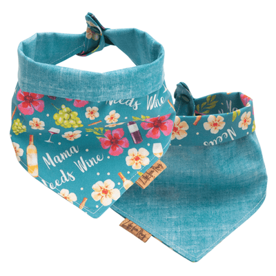 Dog bandana Reversible Mama Needs Wine Dog Bandana - Life for Pawz - Reversible Dog Bandana