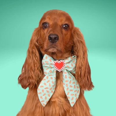 Sailor Bow Gingerbread Holiday Sailor Bow by Life for Pawz – Handmade for pets