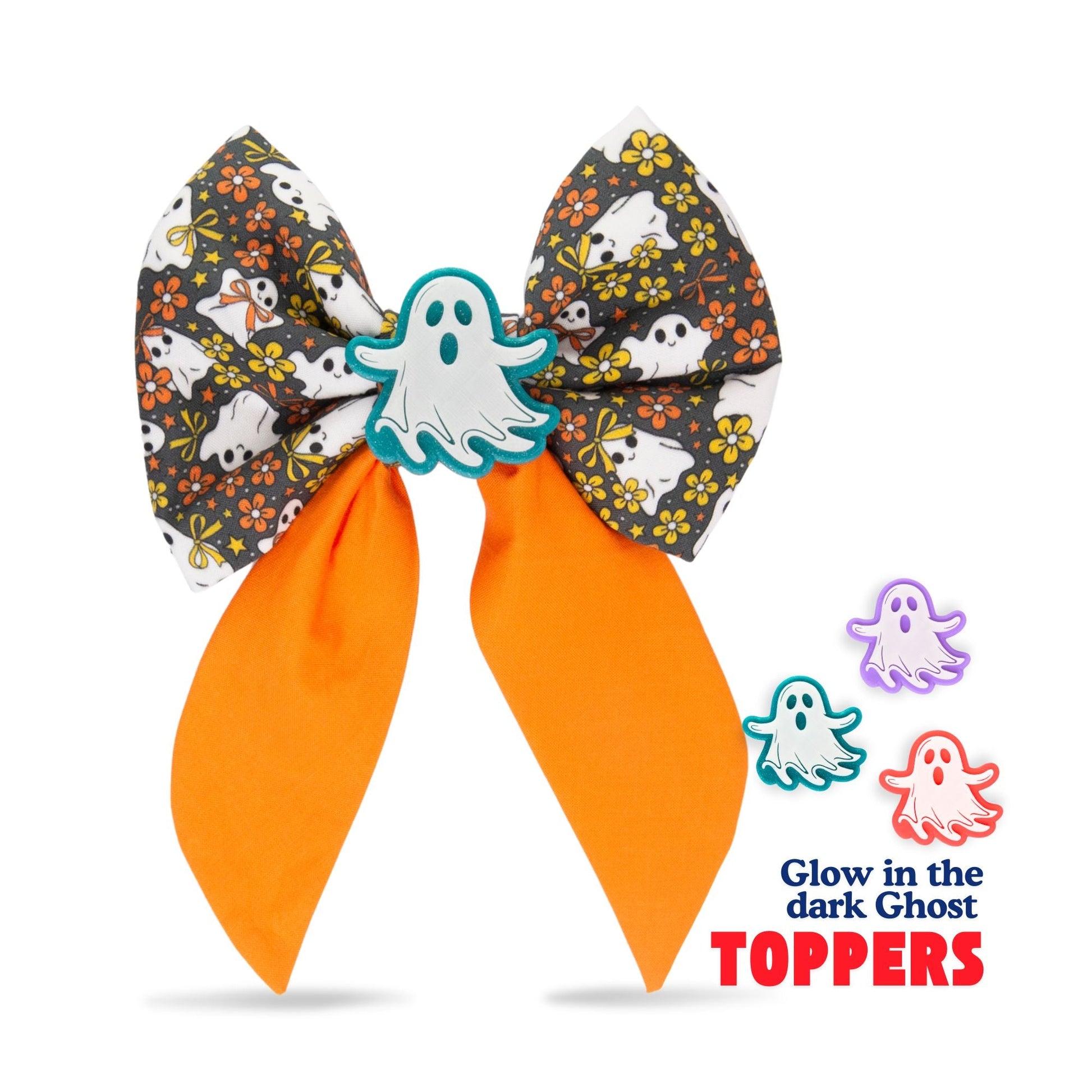 Sailor Bow Glow - in - the - Dark Ghost Bow by Life for Pawz – Handmade for pets