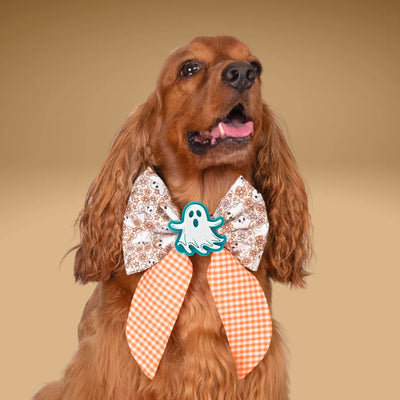 Sailor Bow Glow - in - the - Dark Ghost Gingham Bow by Life for Pawz – Handmade for pets