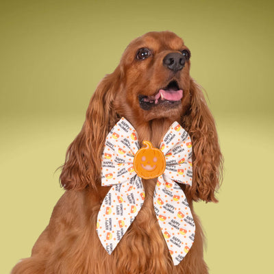 Sailor Bow Happy Halloween Candy Corn Sailor Bow by Life for Pawz – Handmade for pets