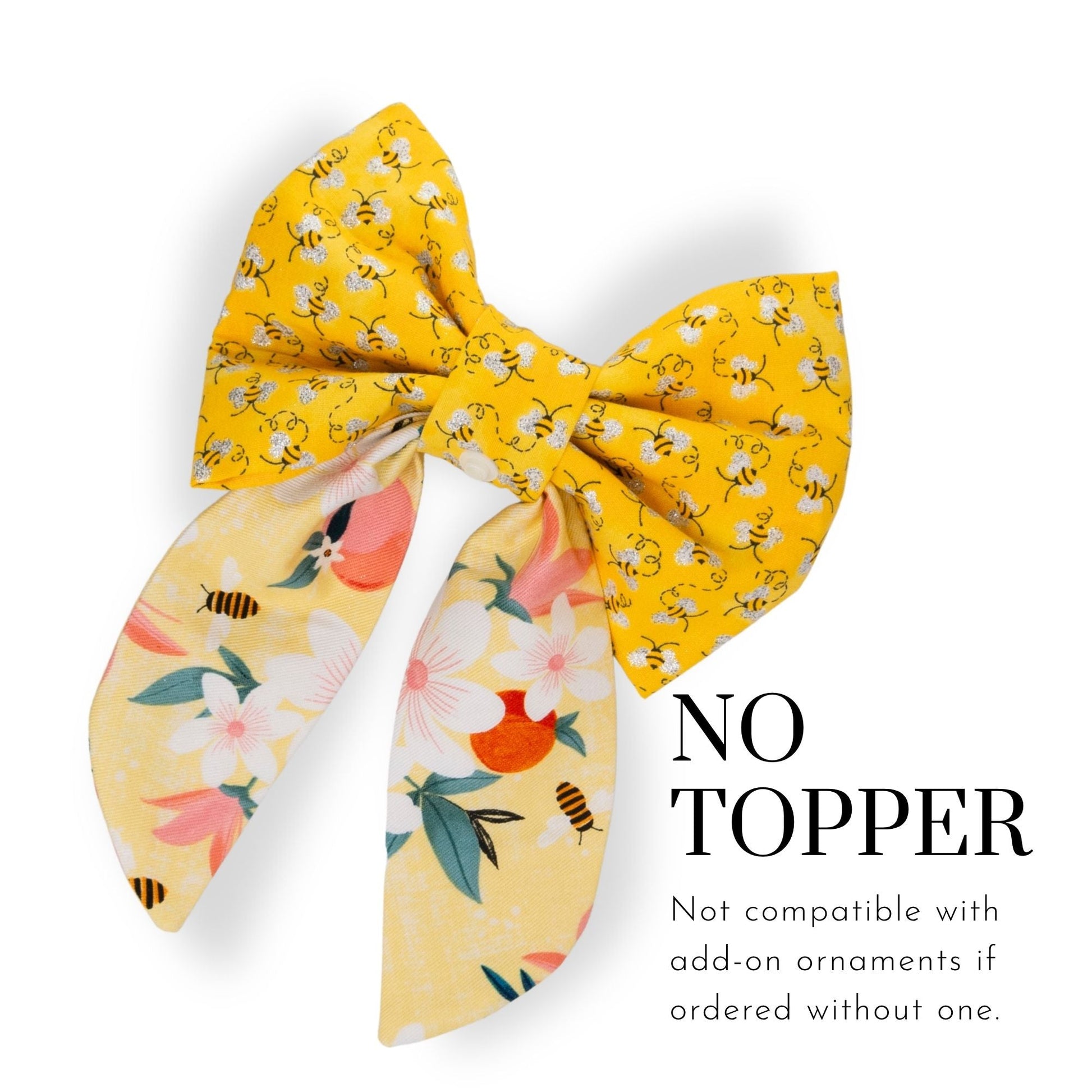 Sailor Bow Honeybee Sailor Bow with Initial Topper by Life for Pawz – Handmade for pets