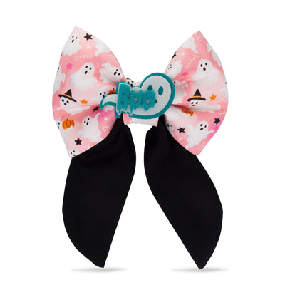 Sailor Bow Pink Ghost Boo Bow by Life for Pawz – Handmade for pets