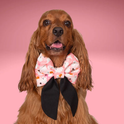 Sailor Bow Pink Ghost Boo Bow by Life for Pawz – Handmade for pets