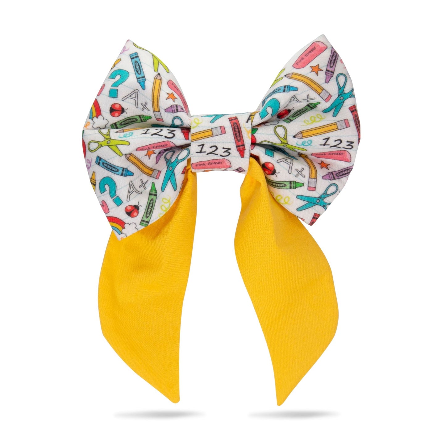 Sailor Bow School Sailor Bow with Initial by Life for Pawz – Handmade for pets