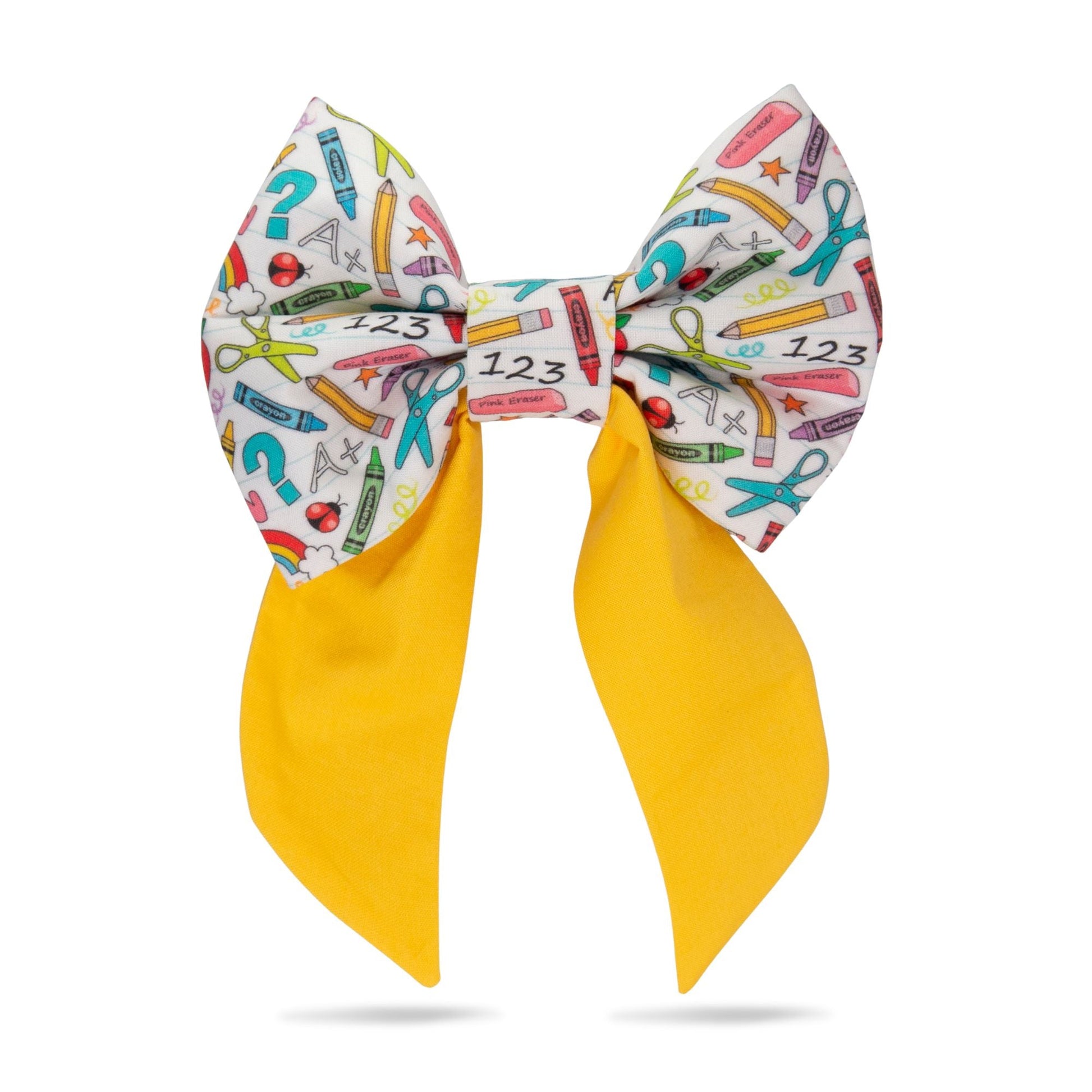 Sailor Bow School Sailor Bow with Initial by Life for Pawz – Handmade for pets