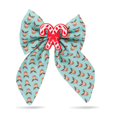 Sailor Bow Teal Reindeer Sailor Bow by Life for Pawz – Handmade for pets