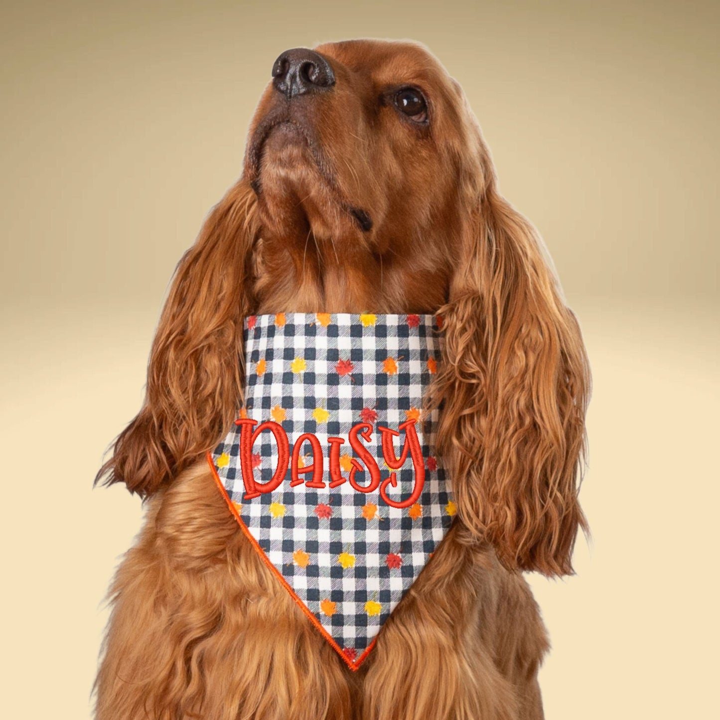 Scrunchie Bandanas Autumn Gingham by Life for Pawz – Handmade for pets