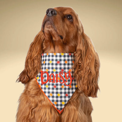 Scrunchie Bandanas Autumn Gingham by Life for Pawz – Handmade for pets