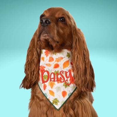 Scrunchie Bandanas Autumn Leaves by Life for Pawz – Handmade for pets