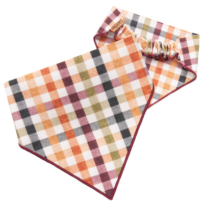 Scrunchie Bandanas Autumn Plaid by Life for Pawz – Handmade for pets